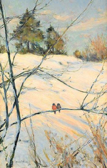 Karl Nordstrom Winter Scene from Skansen Germany oil painting art